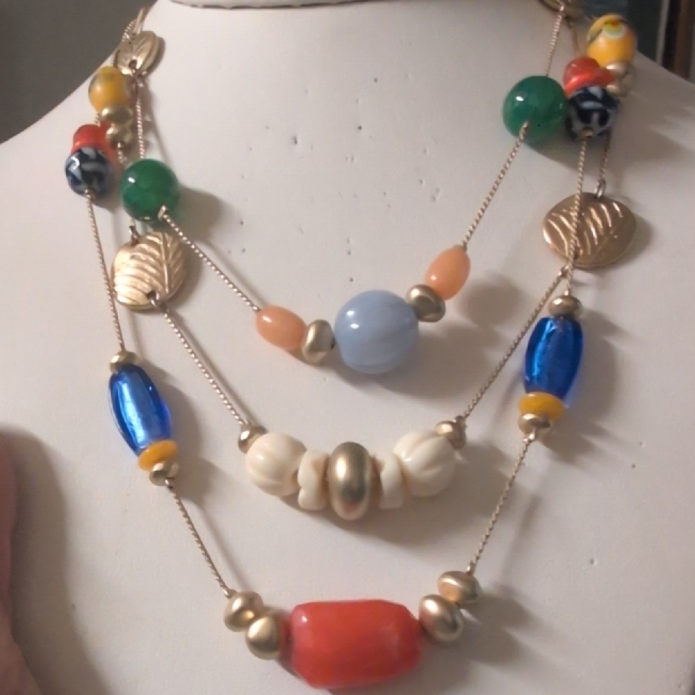 Chico 3 Strand Beaded Neck